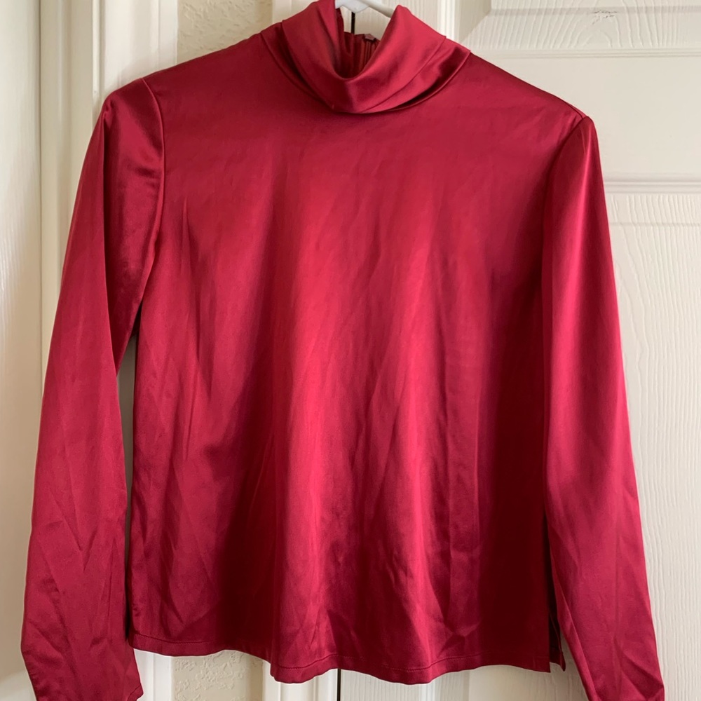 Talbot's satin red satin dress shirt size 4